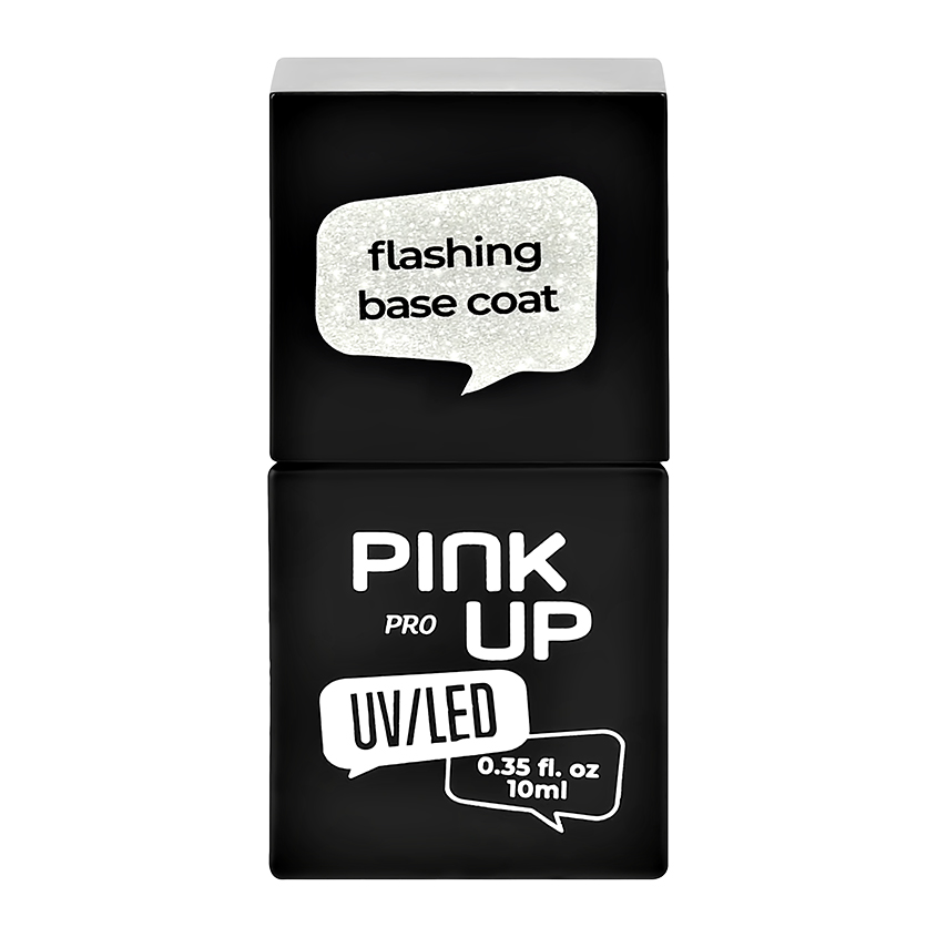 Светоотражающая база для ногтей UV/LED `PINK UP` `PRO` flashing base coat тон 02 10 мл