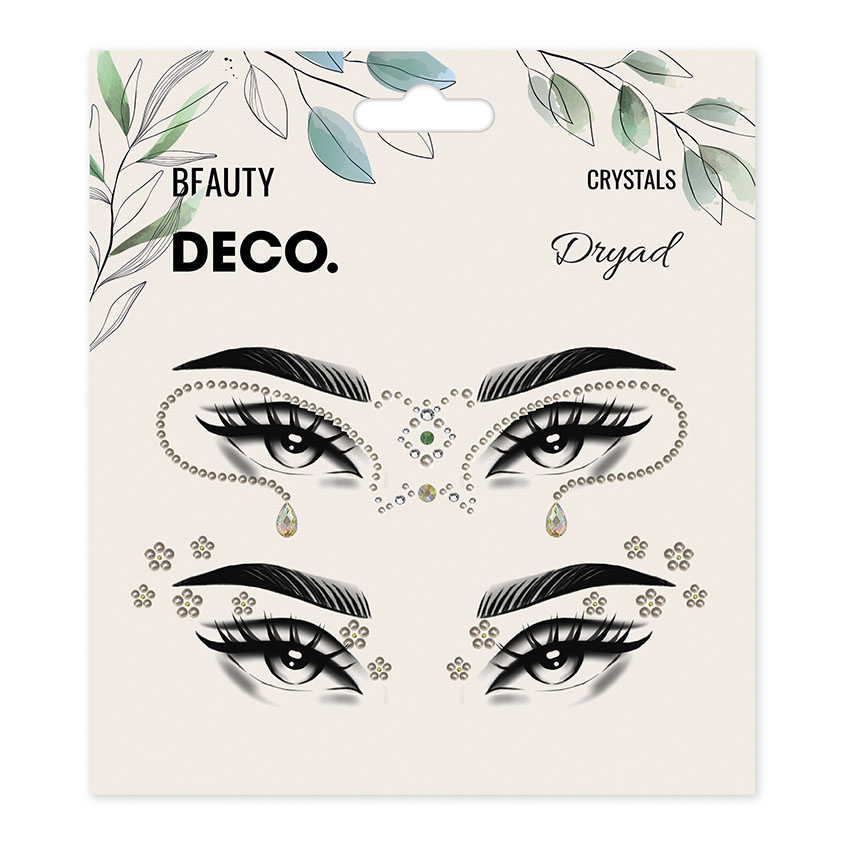 Кристаллы для лица и тела `DECO.` FLORAL by Miami tattoos (Dryad)