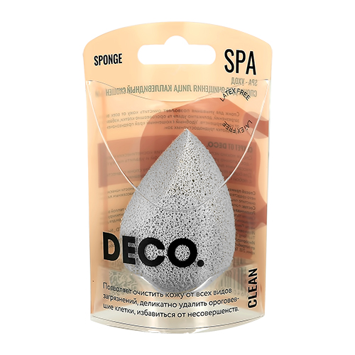 Спонж для очищения лица `DECO.` каплевидный скошенный