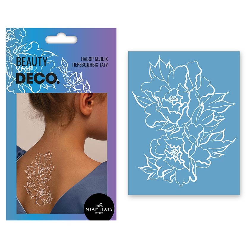 Татуировка для тела `DECO.` WHITE TATTOO by Miami tattoos переводная (Floral Lace)