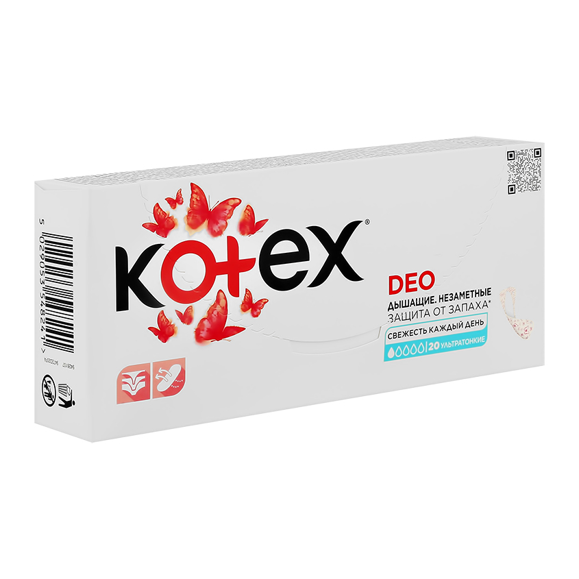 Прокладки ежедневные `KOTEX` DEO Ультратонкие 20 шт
