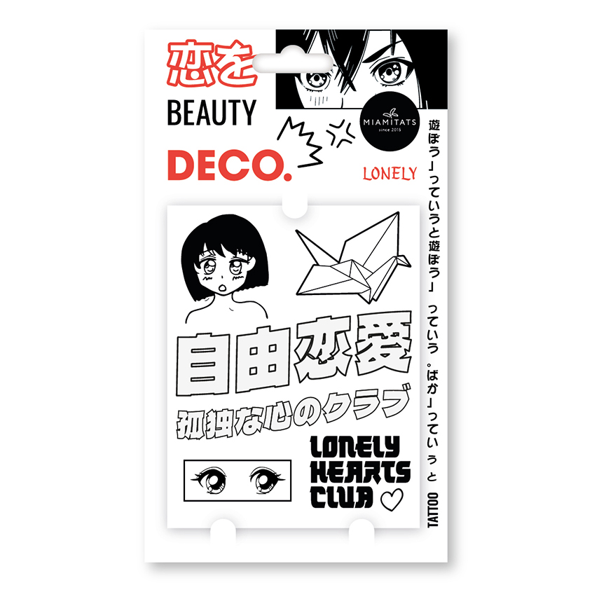 Татуировка для тела `DECO.` JAPANESE by Miami tattoos переводная (Lonely)
