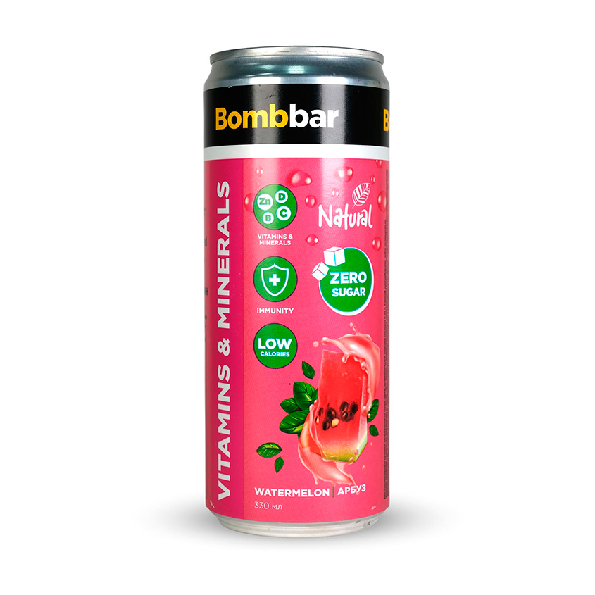 Напиток безалкогольный `BOMBBAR` лимонад со вкусом арбуза 330 мл
