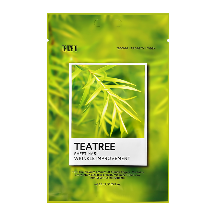 Маска для лица `TENZERO` с экстрактом чайного дерева (очищающая) 25 мл