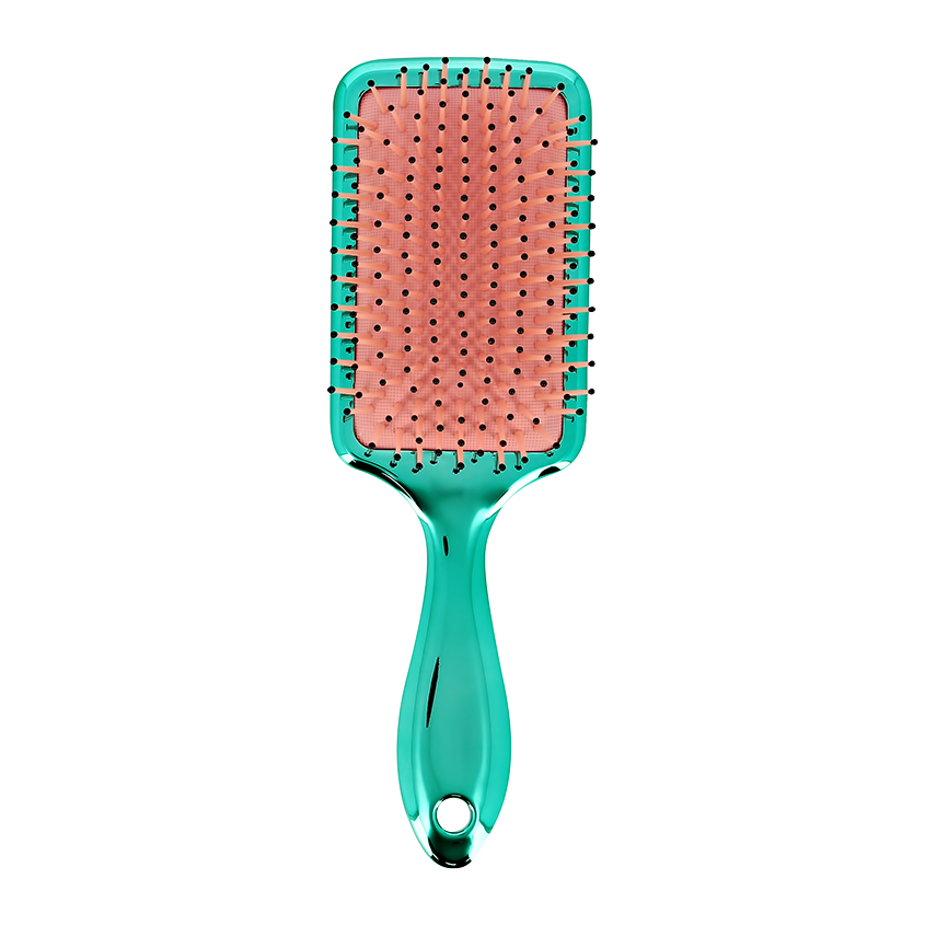 Расческа для волос `LADY PINK` (прямоугольная) зеленая