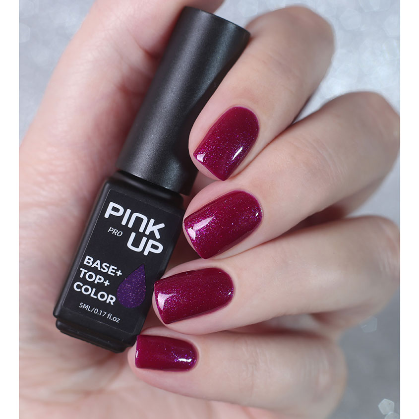 Гель-лак для ногтей `PINK UP` `PRO` база+цвет+топ тон 09 5 мл