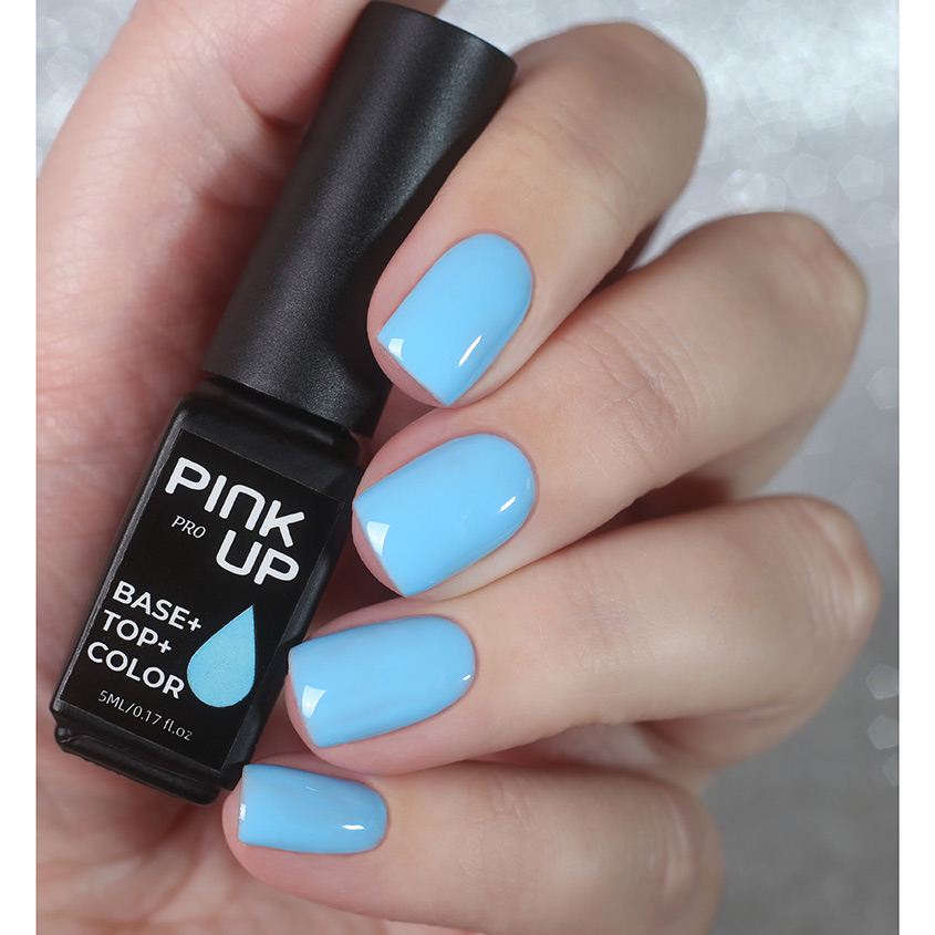 Гель-лак для ногтей `PINK UP` `PRO` база+цвет+топ тон 17 5 мл