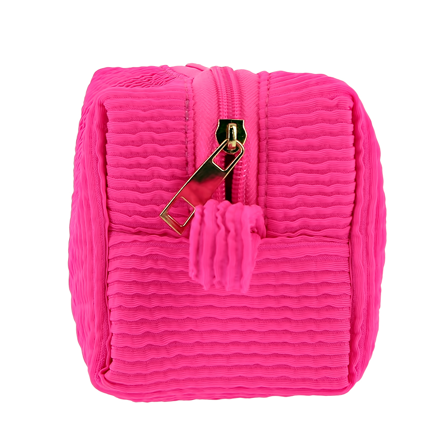 Косметичка из жатой ткани `LADY PINK` розовая