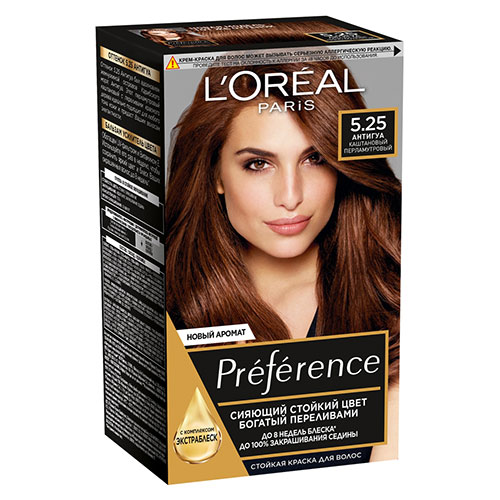 Краска для волос `LOREAL` `PREFERENCE` тон 5.25/M2 (Антигуа) 40 мл