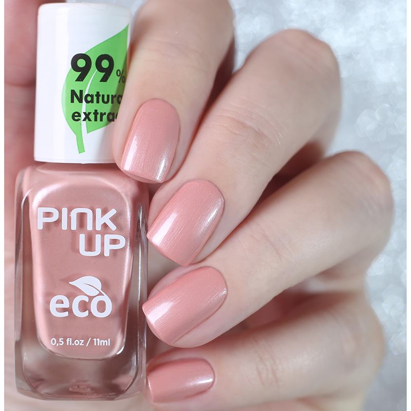 Лак для ногтей `PINK UP` `ECO` тон 04 с натуральными ингредиентами 11 мл