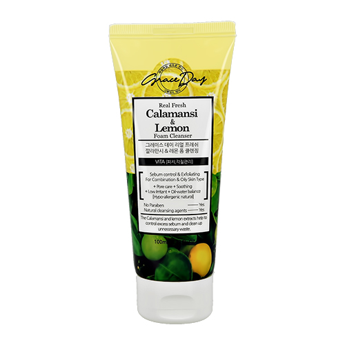Пенка для умывания `GRACE DAY` с экстрактом лайма и лимона 100 мл