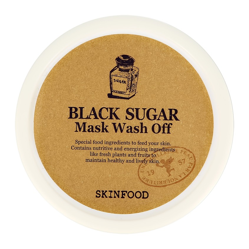 Маска-скраб для лица `SKINFOOD` с черным сахаром (очищающая) 100 г