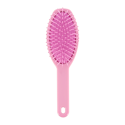 Расческа для волос `MISS PINKY` овальная с декором (розовая)