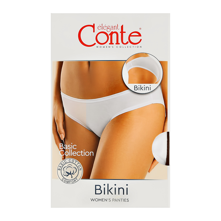 Трусы женские `CONTE ELEGANT` BASIC COLLECTION бикини (white) 90/XS