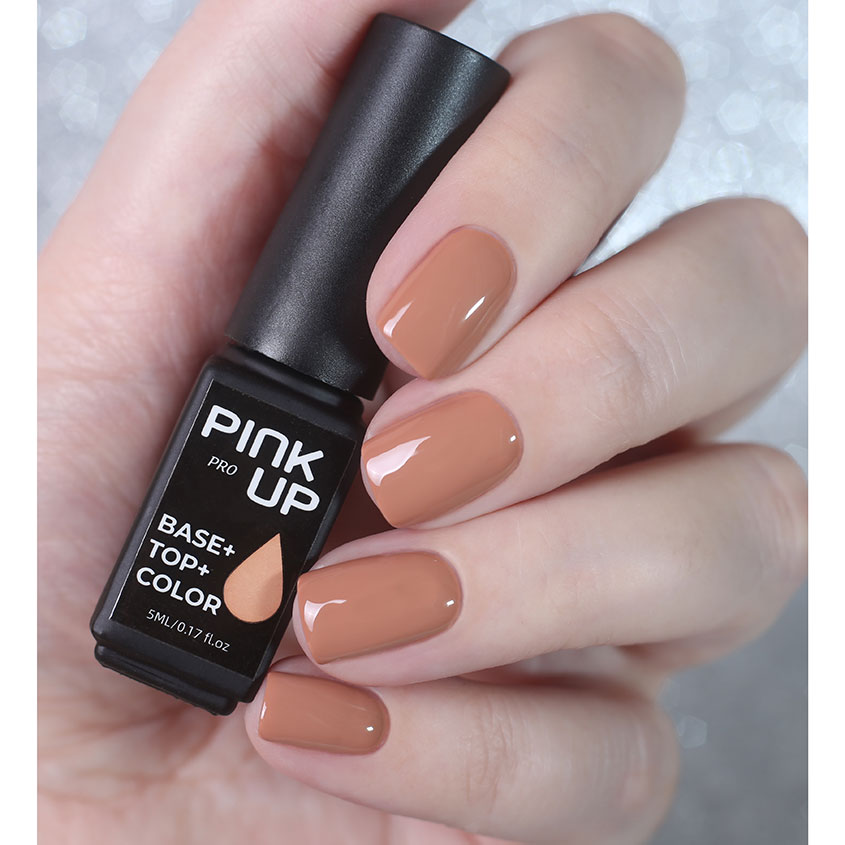 Гель-лак для ногтей `PINK UP` `PRO` база+цвет+топ тон 03 5 мл