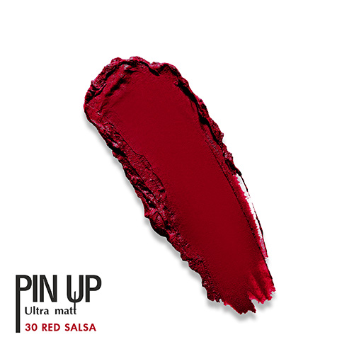 Блеск для губ `LUXVISAGE` `PIN UP` ULTRA MATT матовый тон 30 red salsa