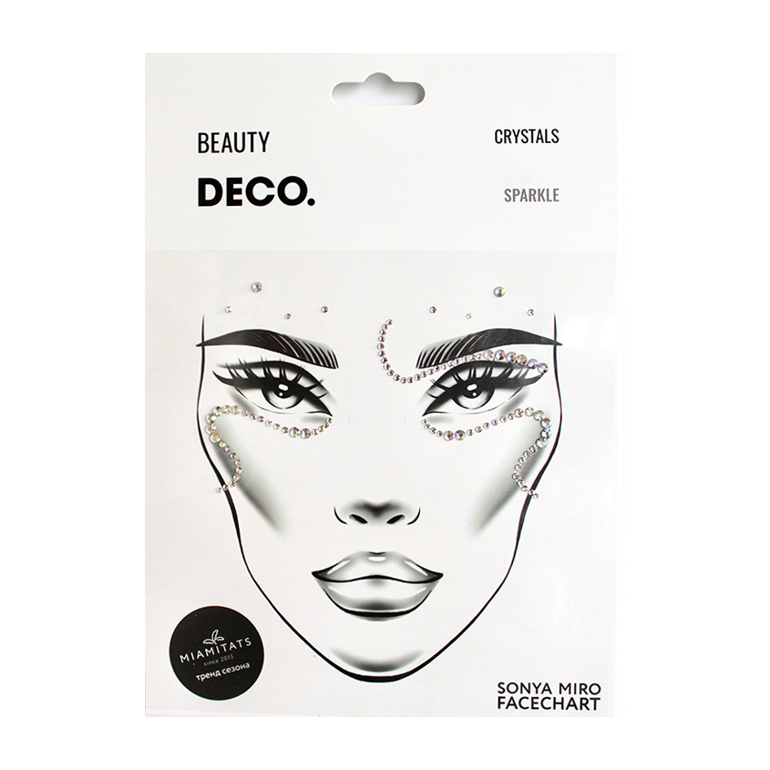 Кристаллы для лица и тела `DECO.` FACE CRYSTALS by Miami tattoos (Sparkle)