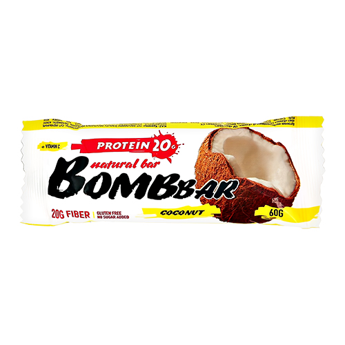 Батончик неглазированный `BOMBBAR` Кокос 60 г