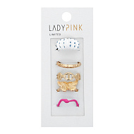 Набор колец `LADY PINK`
