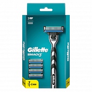 Станок для бритья `GILLETTE` MACH3 c 5 сменными кассетами