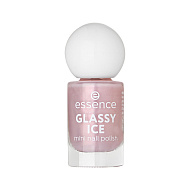 Лак для ногтей `ESSENCE` GLASSY ICE мини с шиммером тон 09 Soft pink
