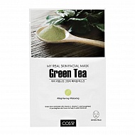 Маска для лица `COS.W` с экстрактом зеленого чая (успокаивающая и для сияния кожи) 23 мл