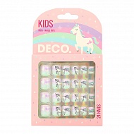 Набор детских накладных ногтей `DECO.` KIDS самоклеящиеся fairytale 24 шт