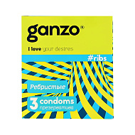 Презервативы `GANZO` ребристые 3 шт