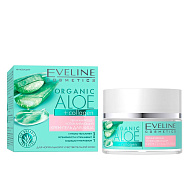 Крем-гель для лица `EVELINE` ORGANIC Алое + Коллаген (увлажняюще-успокаивающий) 50 мл