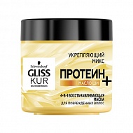 Маска для волос `GLISS KUR` ПРОТЕИН+ 4 в 1 восстанавливающая (для поврежденных волос) 400 мл