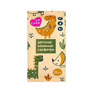 Салфетки влажные `LP CARE` Dinosaur детские 15 шт