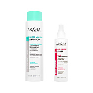 Набор для ухода за волосами и кожей головы `ARAVIA` PROFESSIONAL HAIR WELLNESS шампунь-стайлинг для волос 420 мл, спрей для укладки волос 150 мл