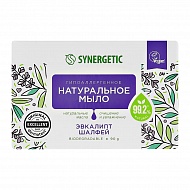 Мыло твердое `SYNERGETIC` эвкалипт и шалфей (натуральное) 90 гр