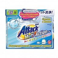 Порошок стиральный `ATTACK` MULTI-ACTION с активным кислородным пятновыводителем и кондиционером (концентрированный) 900 г