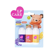 Бальзам для губ `LP CARE` (виноград, персик, лимон) 2,5x3 шт