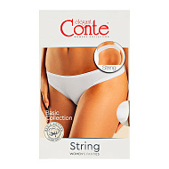 Трусы женские `CONTE ELEGANT` BASIC COLLECTION стринги (white) 98/M