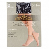 Носки женские `OMSA` `CALZINO` CLASSICO 20 den (Nero) 2 пары