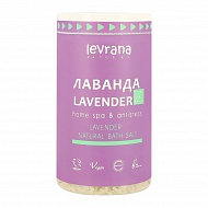 Соль для ванн `LEVRANA` NATURAL с цветками и маслом лаванды 800 г