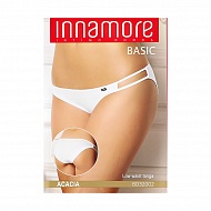 Трусы женские `INNAMORE` UNDERWEAR танга из хлопка (nero, 4)