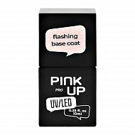 Светоотражающая база для ногтей UV/LED `PINK UP` `PRO` flashing base coat тон 01 10 мл