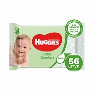 Салфетки влажные `HUGGIES` ULTRA COMFORT Алоэ 56 шт