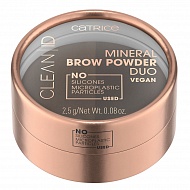 Пудра для бровей `CATRICE` CLEAN ID MINER BROW POWDER DUO тон 020 medium to dark