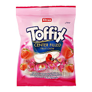 Жевательные конфеты `TOFFIX` с клубничным вкусом 80 г