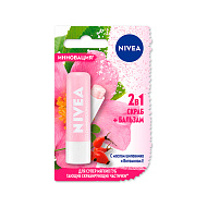 Скраб-бальзам для губ `NIVEA` 2 в 1 с маслом Шиповника и Витамином Е 4,8 г