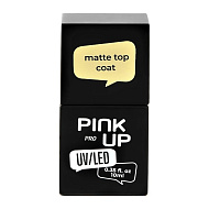 Матовое верхнее покрытие для ногтей UV/LED `PINK UP` `PRO` matte top coat 10 мл