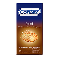 Презервативы `CONTEX` elief (микс: 6 шт с точками, 6 шт с ребрами) 12 шт
