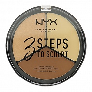 Палетка для скульптурирования `NYX PROFESSIONAL MAKEUP` 3 STEPS TO SCULPT FACE тон 04 deep
