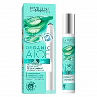 Гель-лифтинг для контура глаз `EVELINE` ORGANIC Алое + Коллаген роликовый (увлажняющий) 15 мл