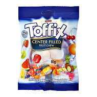 Жевательные конфеты `TOFFIX` фруктовый микс 80 г
