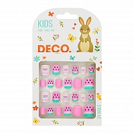 Набор детских накладных ногтей `DECO.` KIDS самоклеящиеся watermelon24 шт